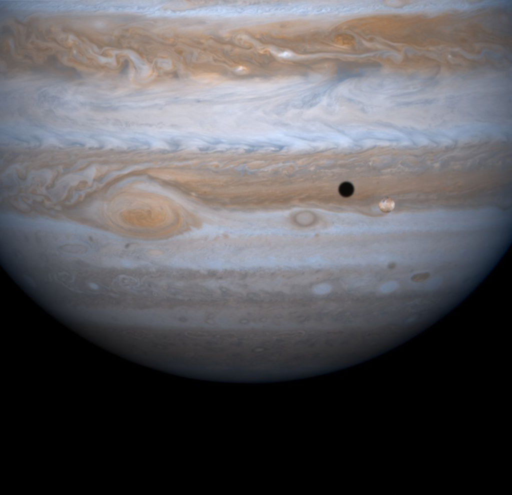 Io Orbiting Jupiter